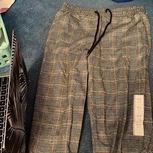 A new day plaid work joggers